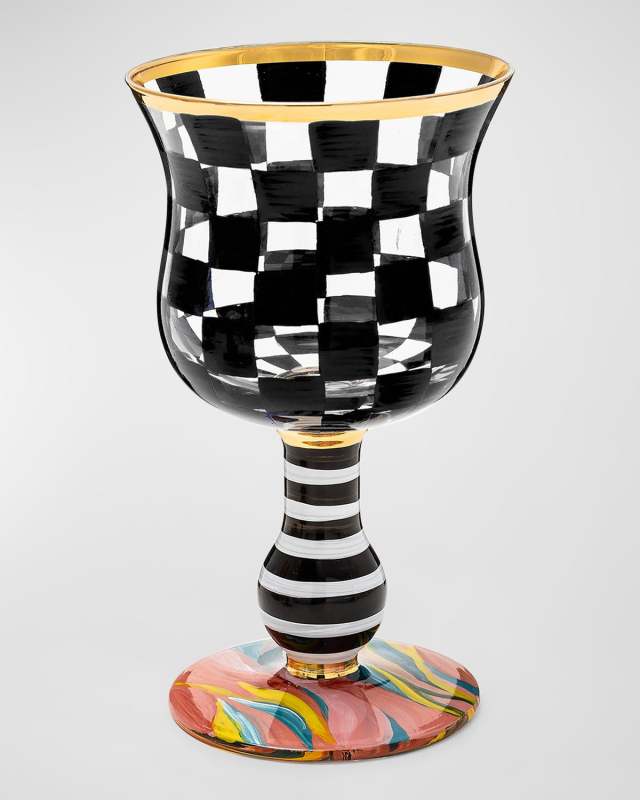 Carnival Black Wine Glass